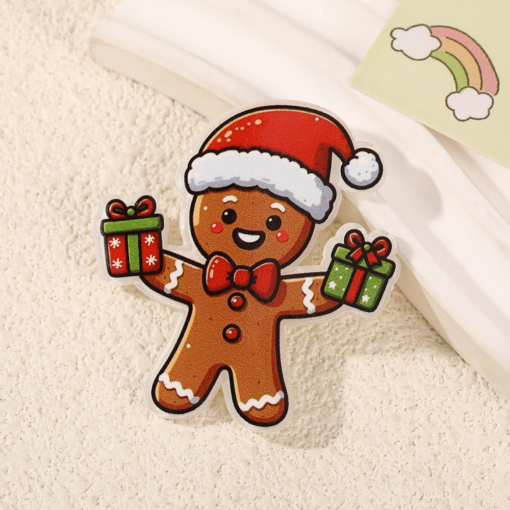 Wholesale 10pcs Colorful Christmas cartoon Acrylic Flatback
