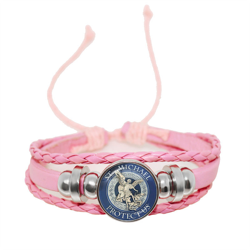 Wholesale Time Gemstone Leather Cord Bracelet