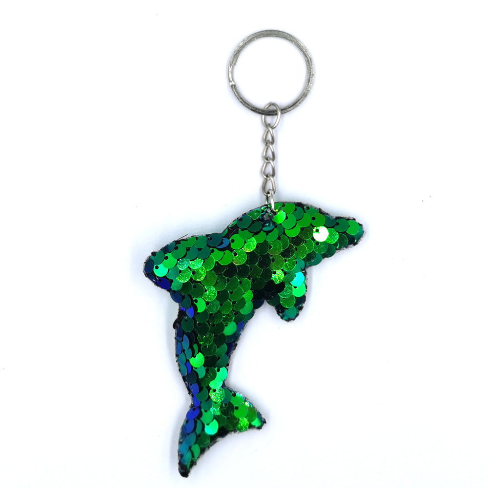 Wholesale Reflective Bright Face Dolphin Bag Keychains