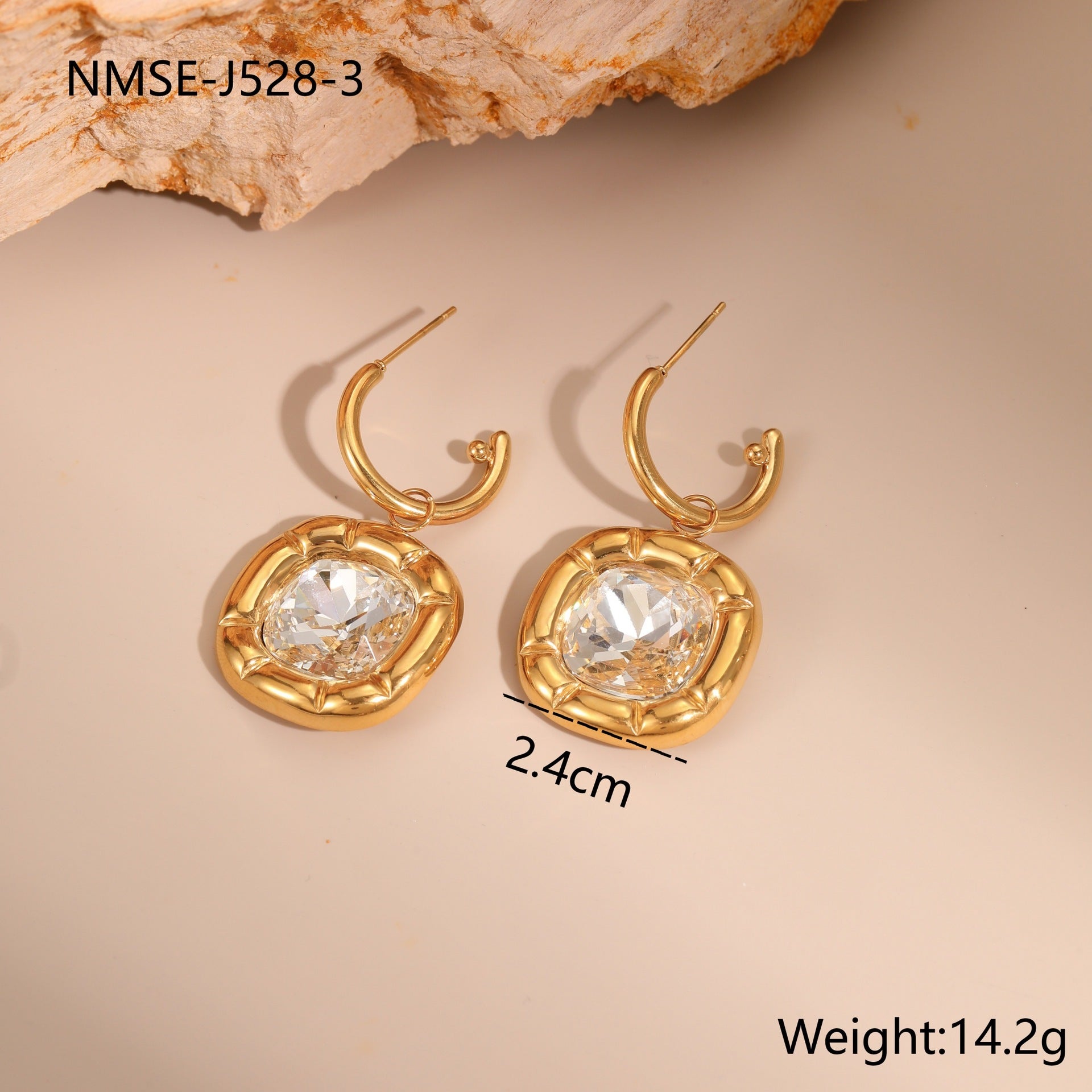 Wholesale Droplet shaped heart-shaped geometric shape Stainless Steel Earrings