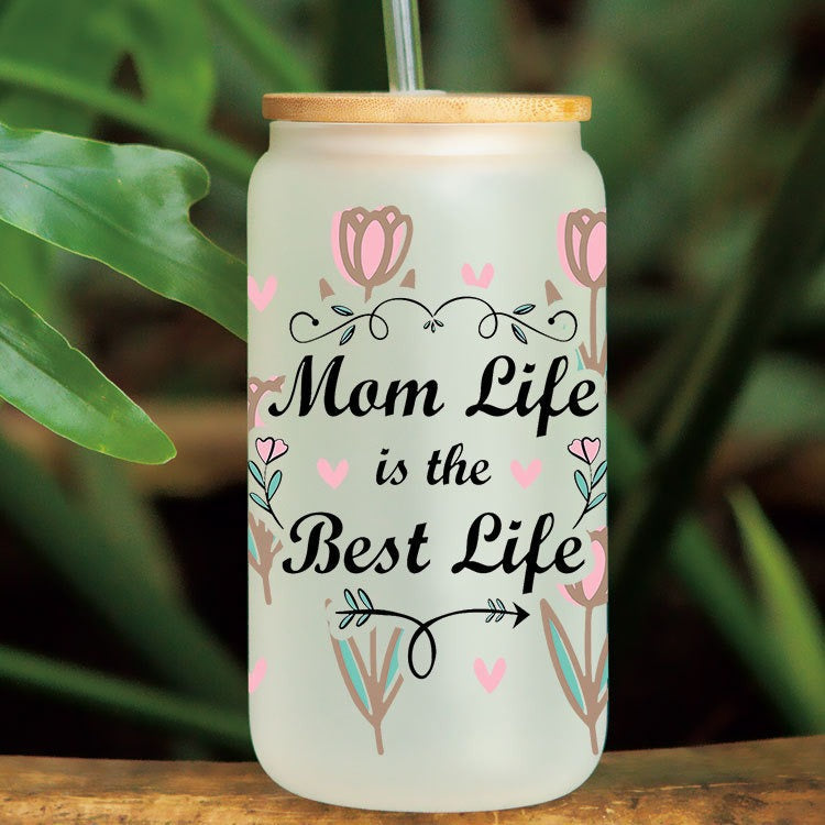 Wholesale Cartoon Cute Mother' s Day Family Theme 16oz Cup UV DTF Wraps