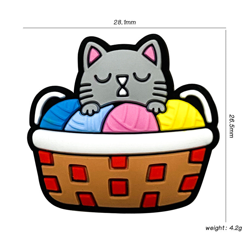 Wholesale 10PCS Cartoon Cute Cat Silicone Beads