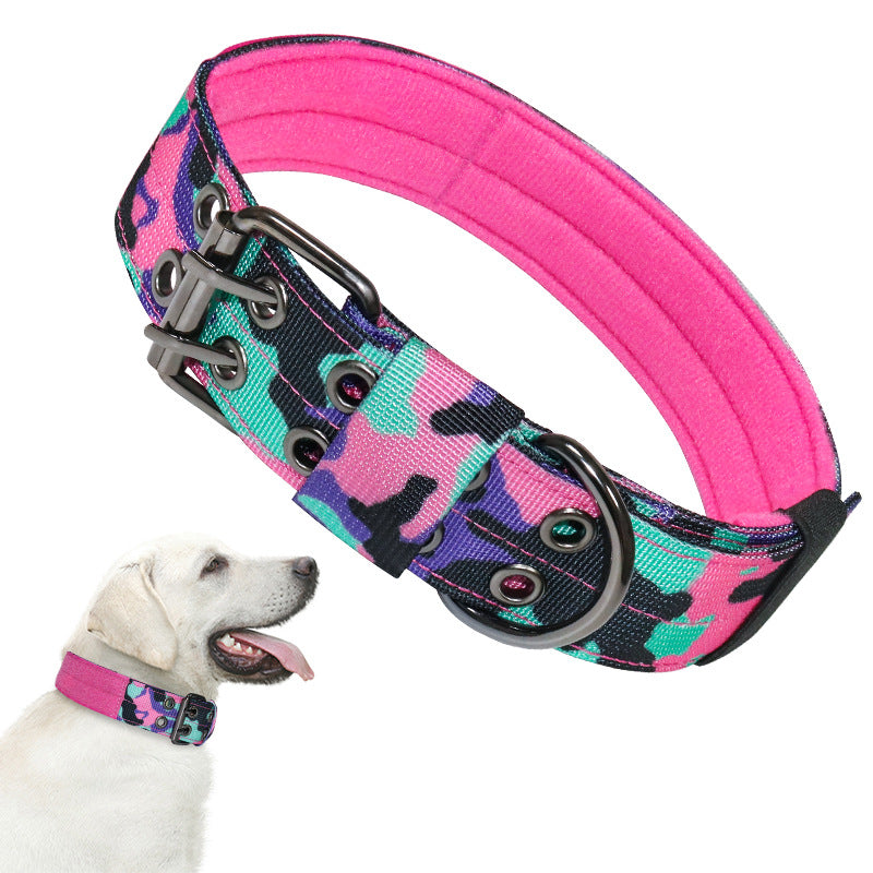Wholesale Nylon Tactical Five-speed Adjustable Pin Buckle Pet Collar