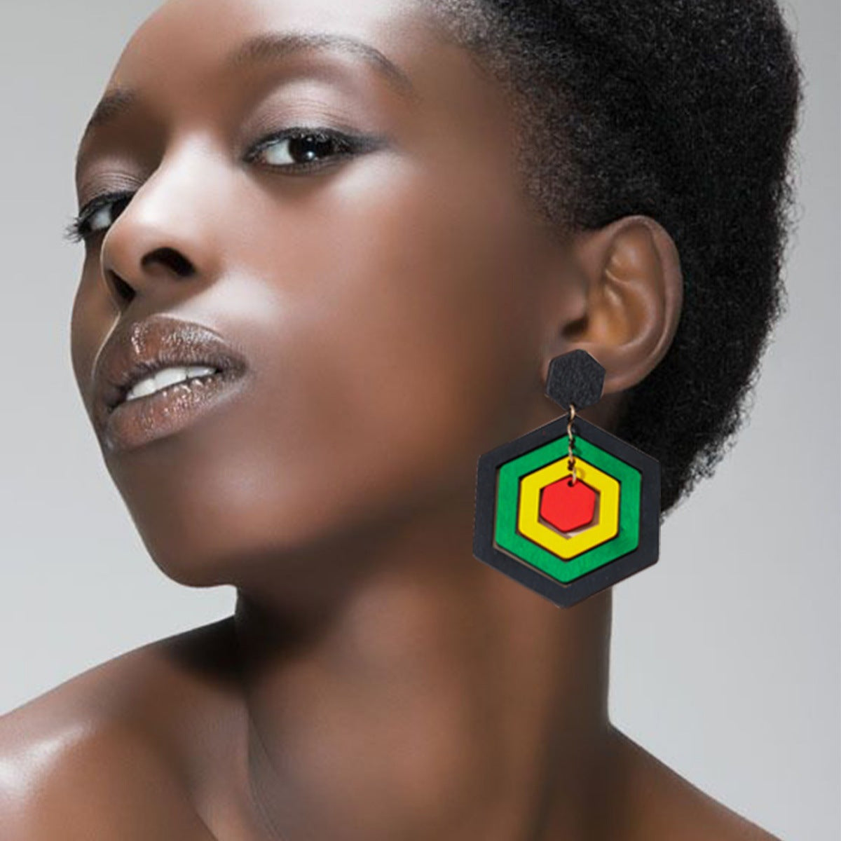 Wholesale Fashion Multi-Shape Wood Earrings