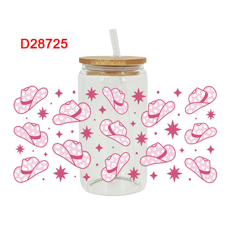 Wholesale Western Cowboy 16oz Cup UV DTF Wraps