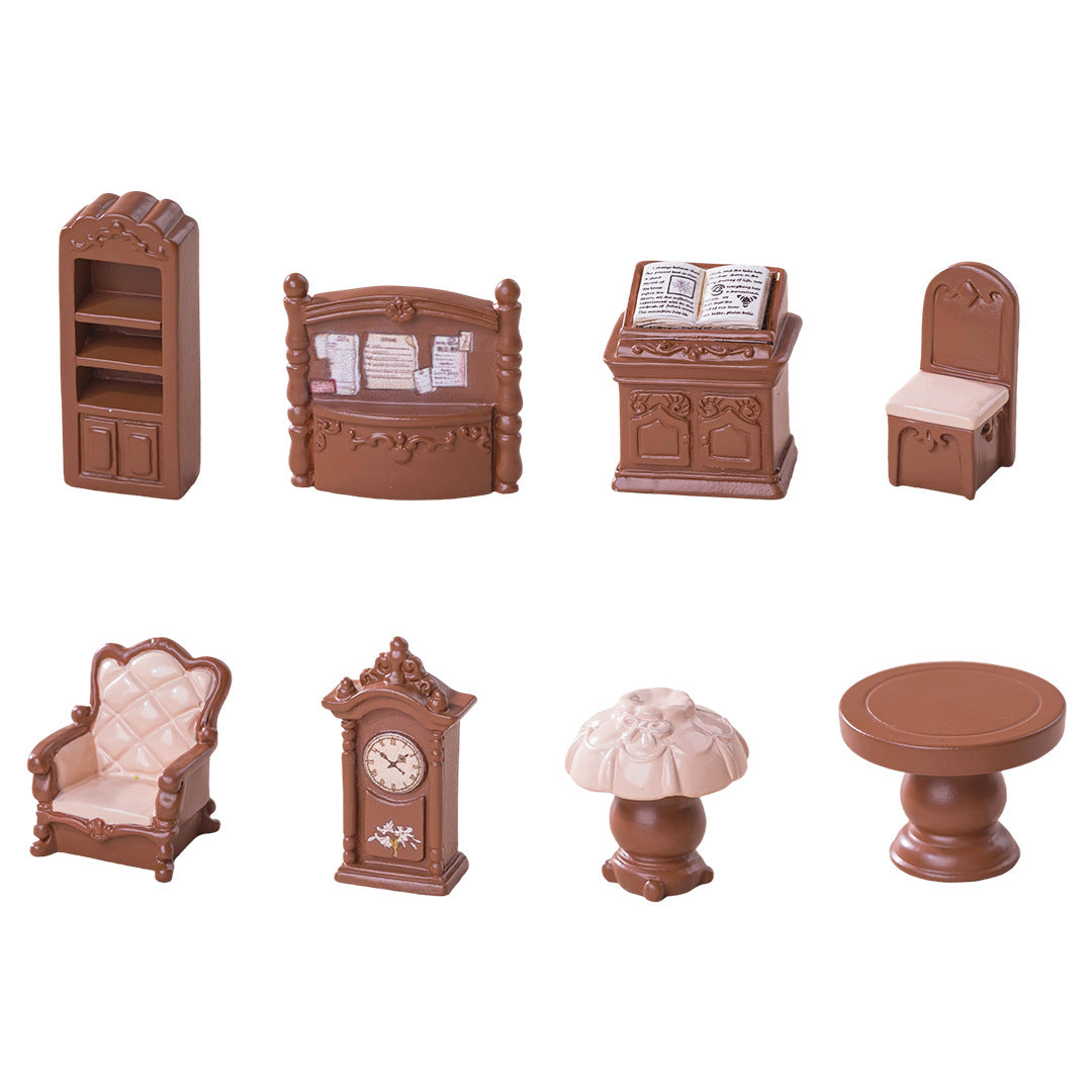 Wholesale European Classic Library Resin Figurine Miniature Desk Decor Creative DIY Car Dashboard Ornament Chic Gift For Resale