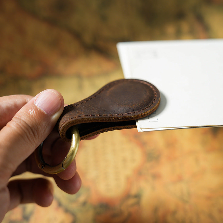 Wholesale First Layer Cowhide Magnetic Portable Multifunctional Storage Clip