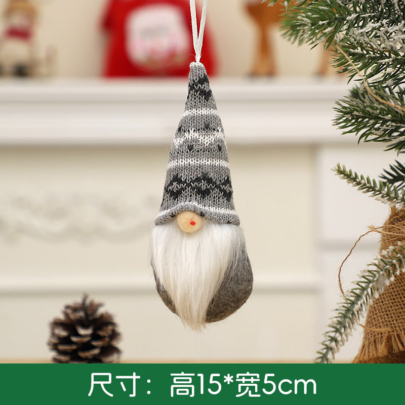 Wholesale Christmas Decoration Creative Knitted Small Doll Decoration