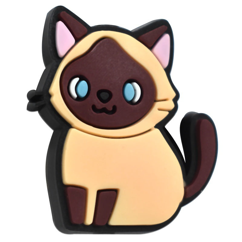 Wholesale Random 100pcs Cute Cartoon Cat Series DIY Pvc Soft Glue Beads