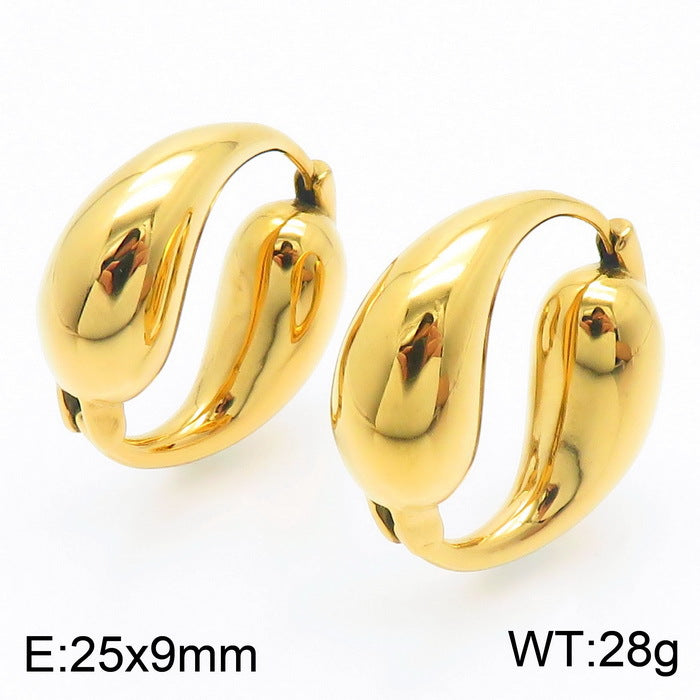 Wholesale Fashion Stainless Steel O Hoop Earrings