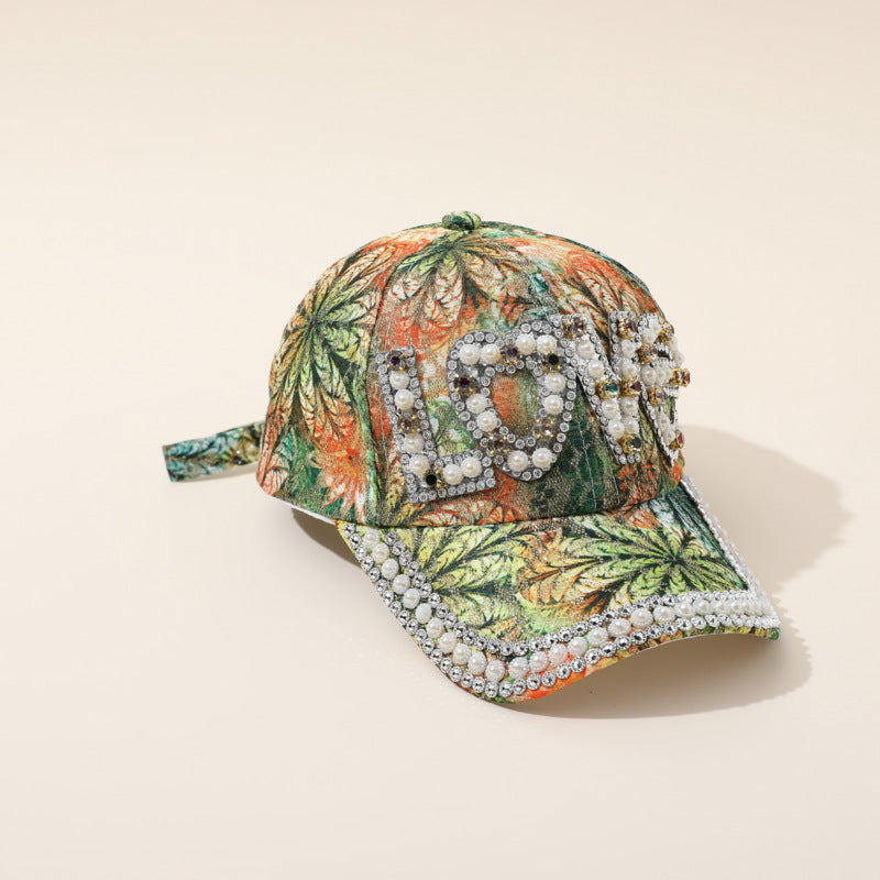 Wholesale Cotton Sequin Baseball Caps with Diamond Letters