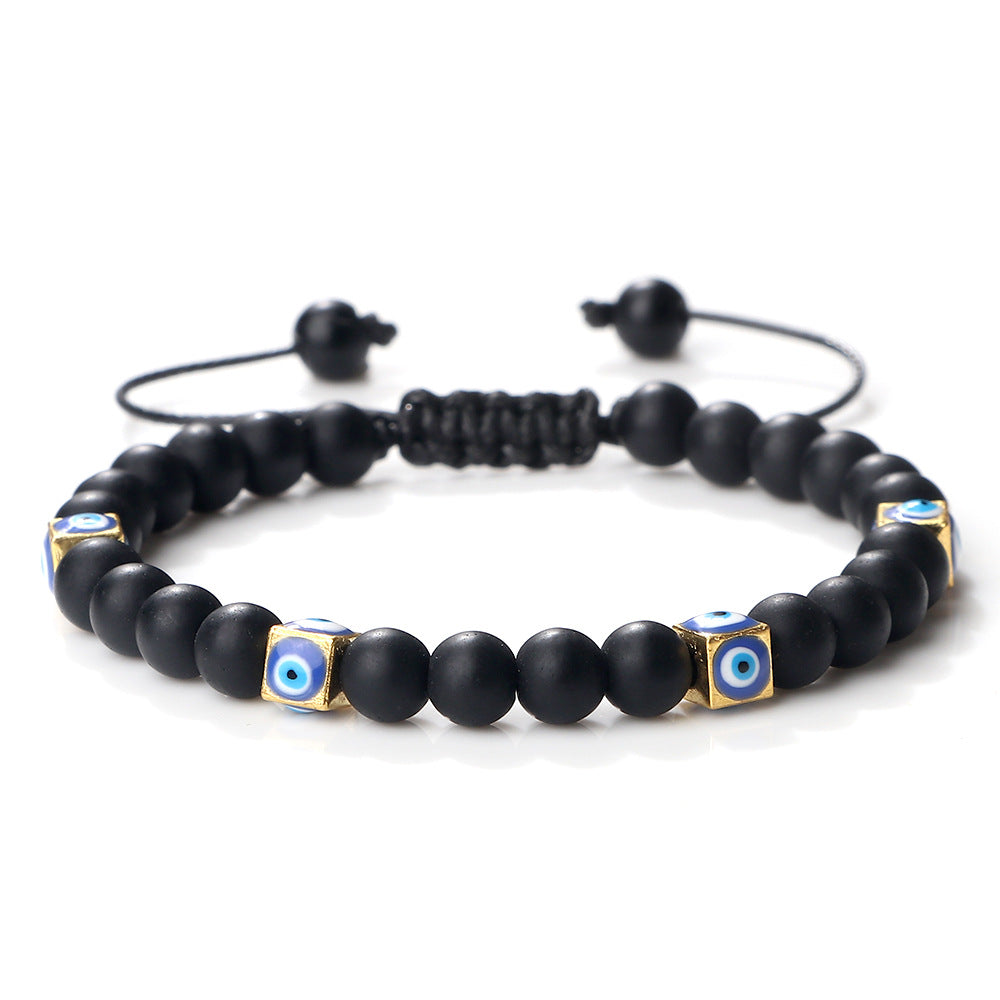 Wholesale Hand woven square Devil' s Eye bracelet