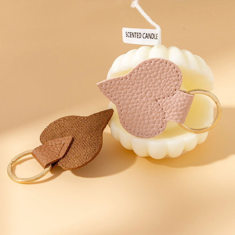 Wholesale Maple Leaf Leather Key Leather Metal Keychain