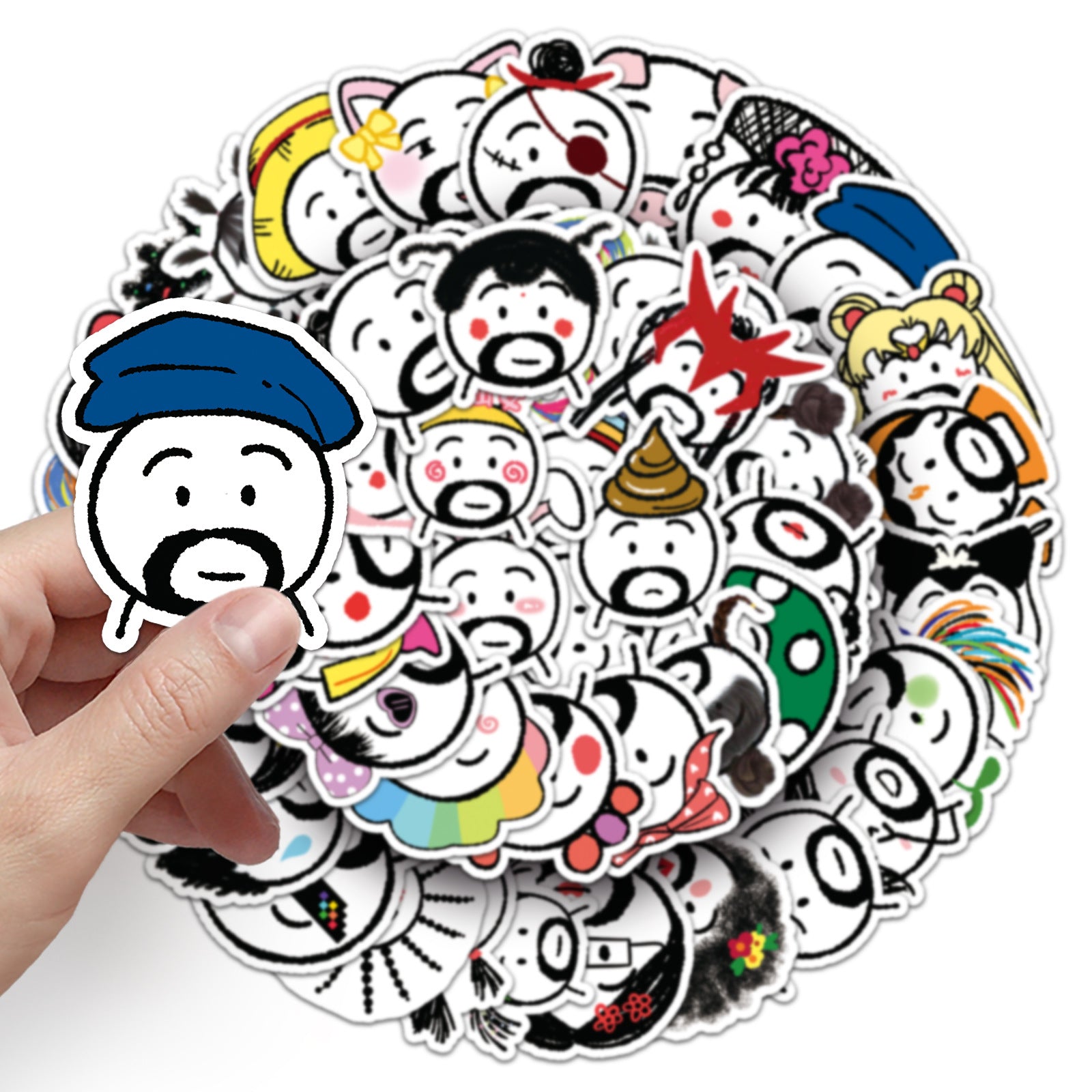 Wholesale 50 funny expression bag stickers funny fun creative colorful stickers OLY Exclusive