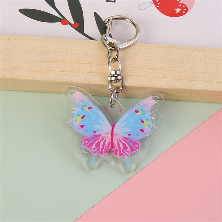 Wholesale Cute Colored Butterfly Acrylic Keychains