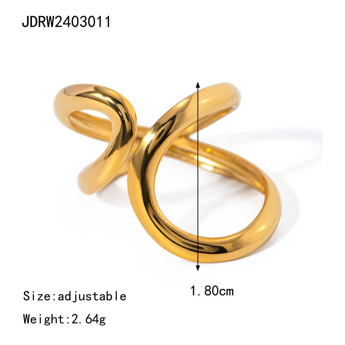 Wholesale Small irregular simple open titanium steel ring