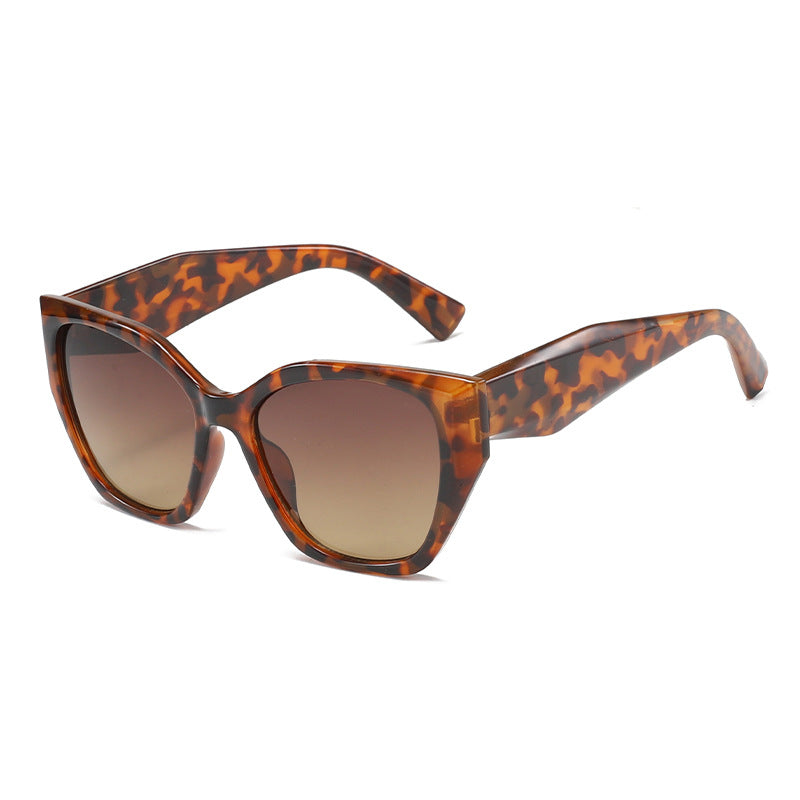 Wholesale Cat' s Eye Sunglasses Wide Leg double Color All-match Street Photoshoot Sunglasses