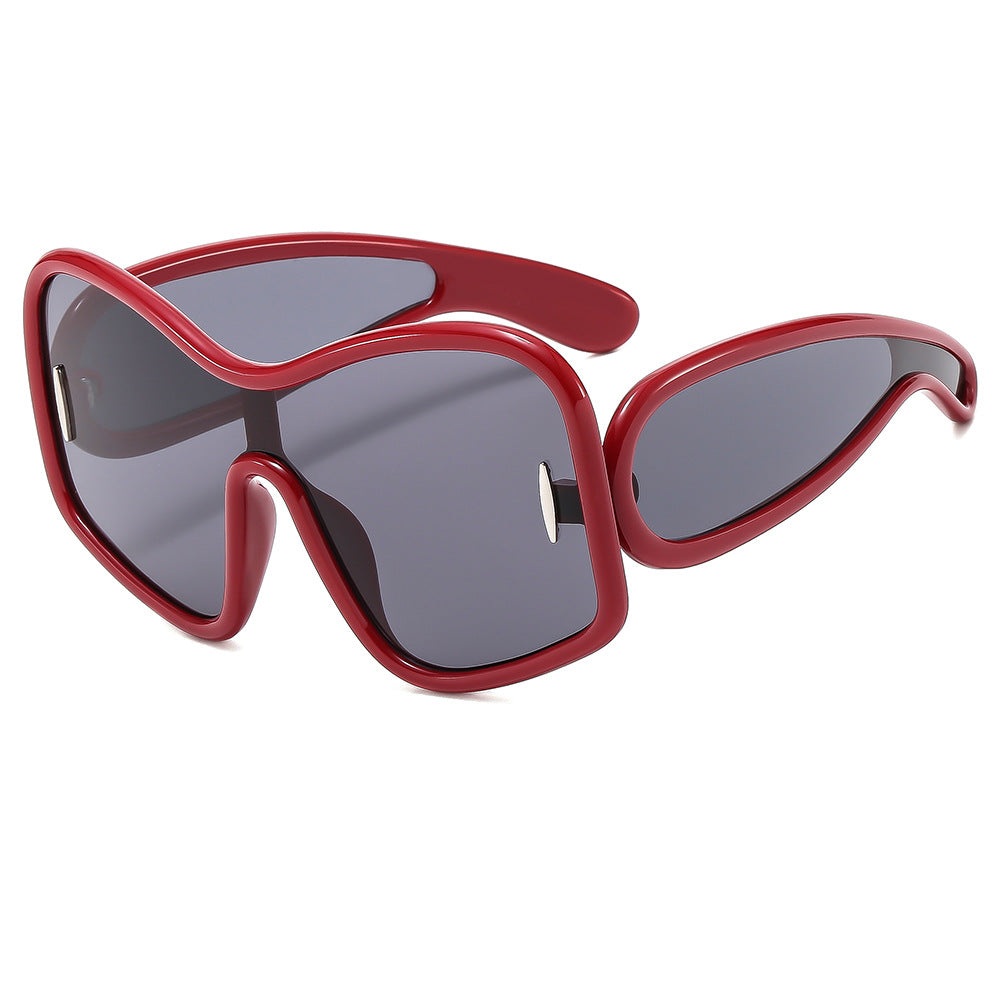 Wholesale Large frame one piece sunglasses for men and women