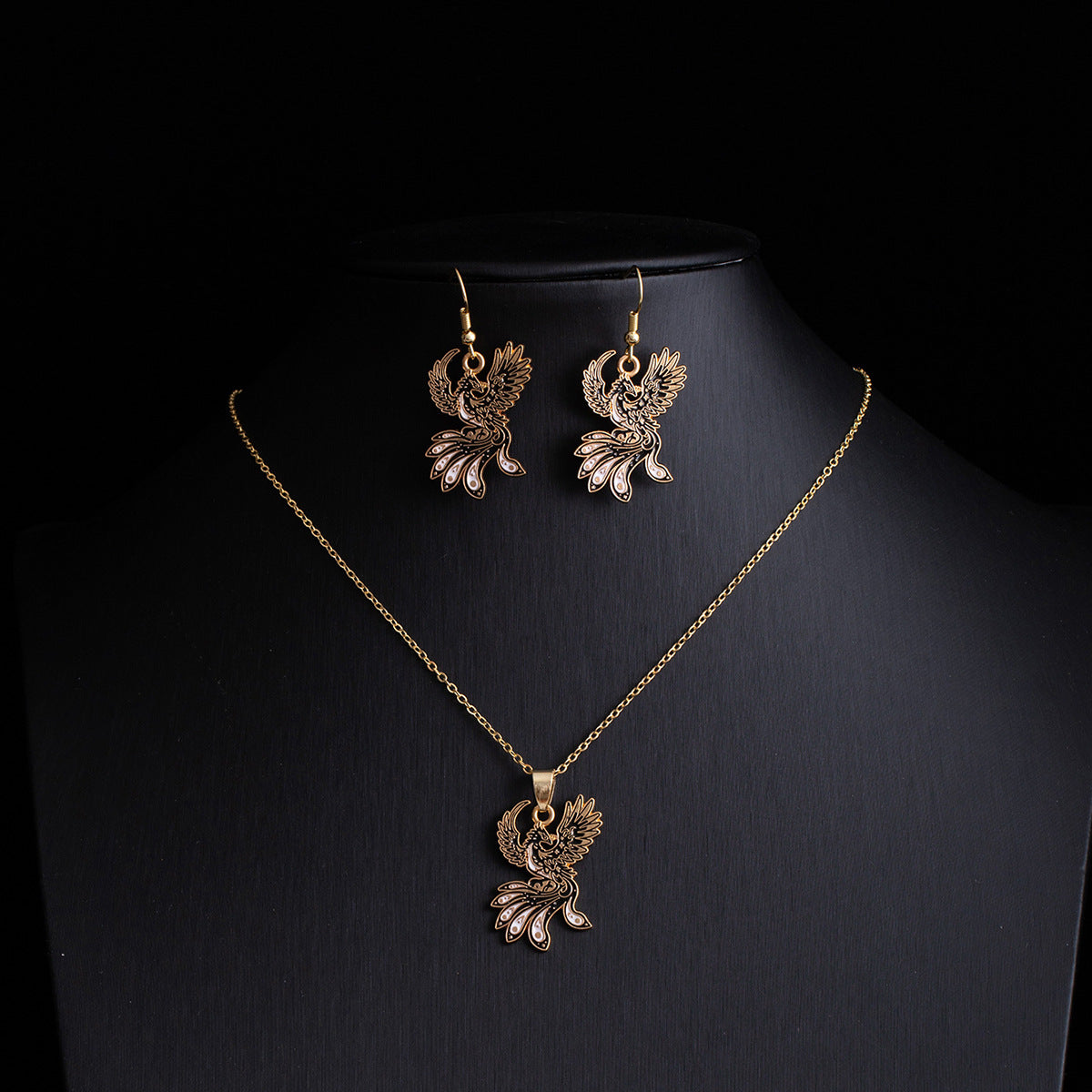 Wholesale Gothic Punk  Earring Necklace Set