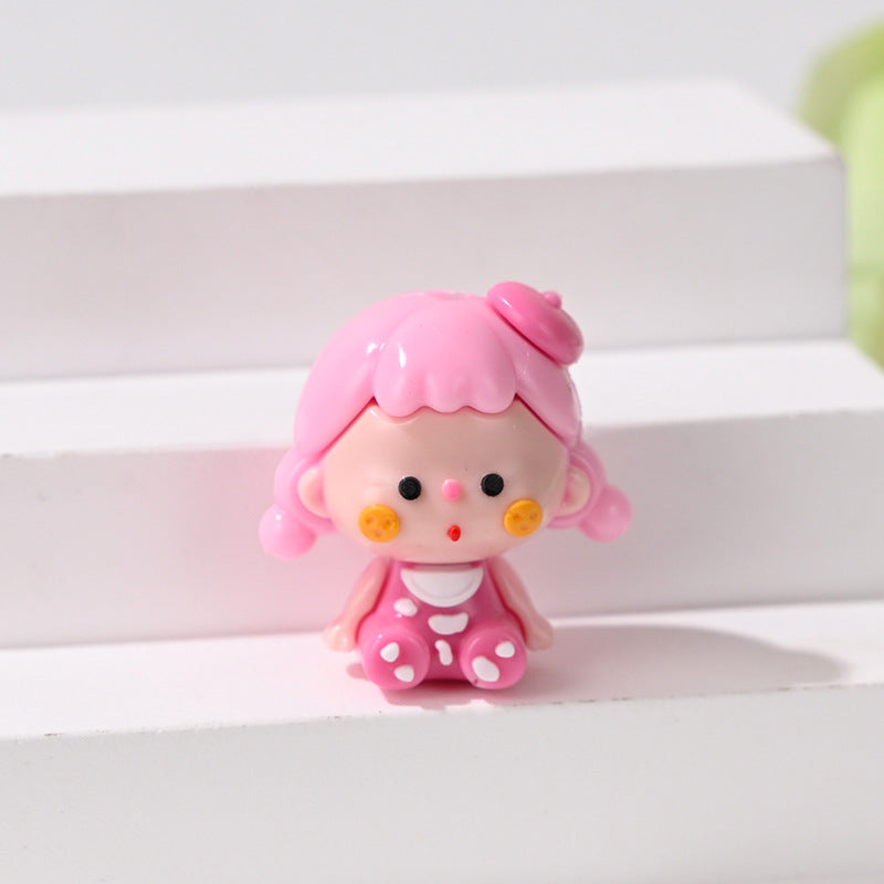 Wholesale 10pcs Cute cartoon girl sitting posture Focal Beads