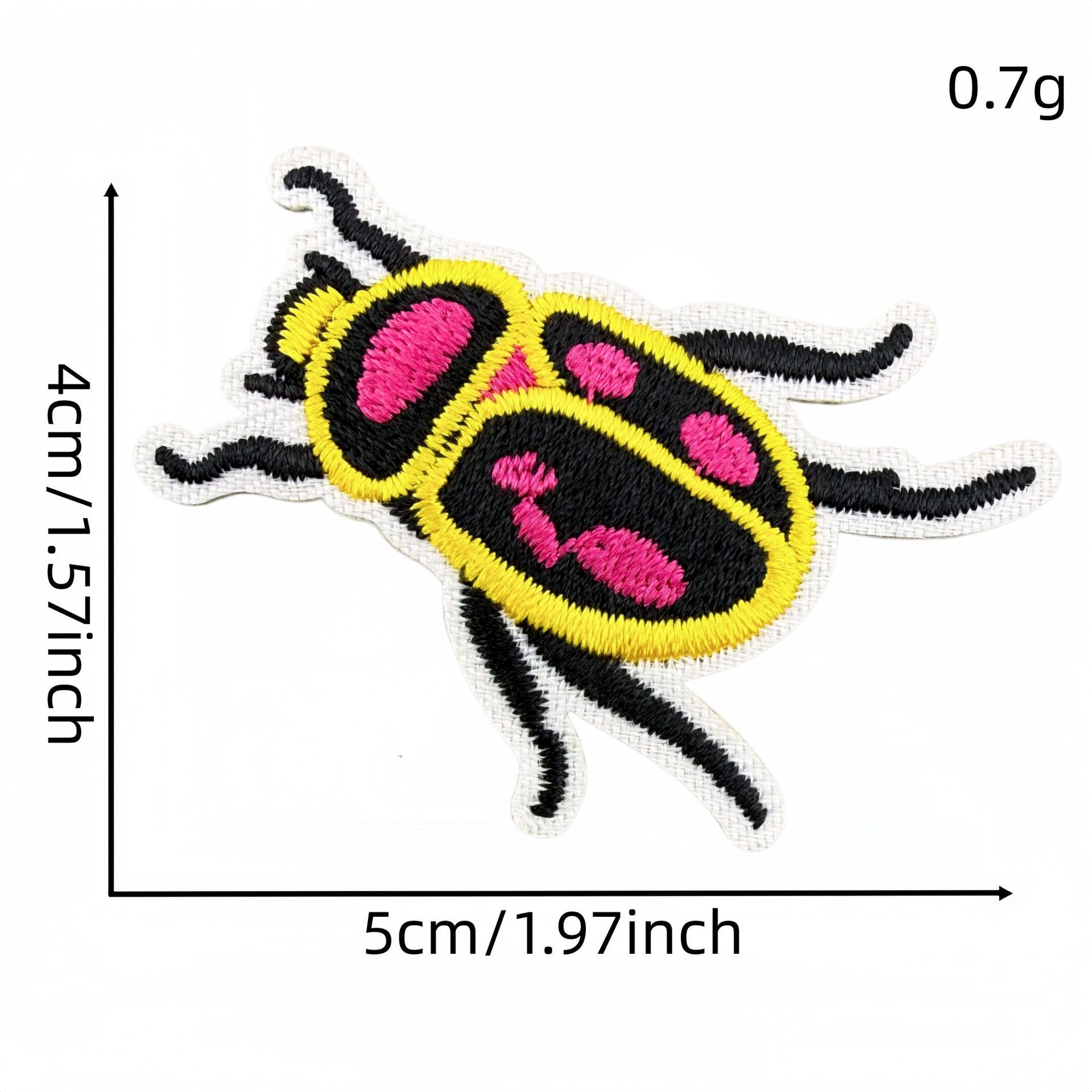 Wholesale Cartoon Insect Beetle Embroidery Patches Iron On Appliques For Clothing And Bag Decoration 14 Piece DIY Craft Supply