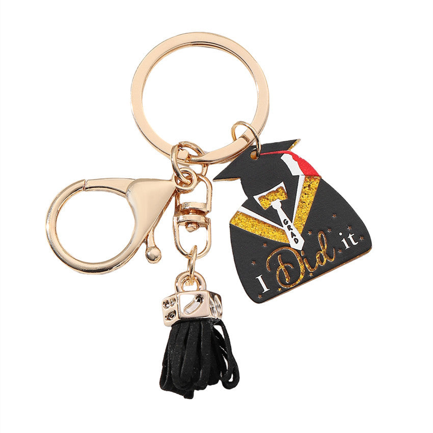 Wholesale Graduation Season Bachelor Cap Tassel Acrylic Keychain
