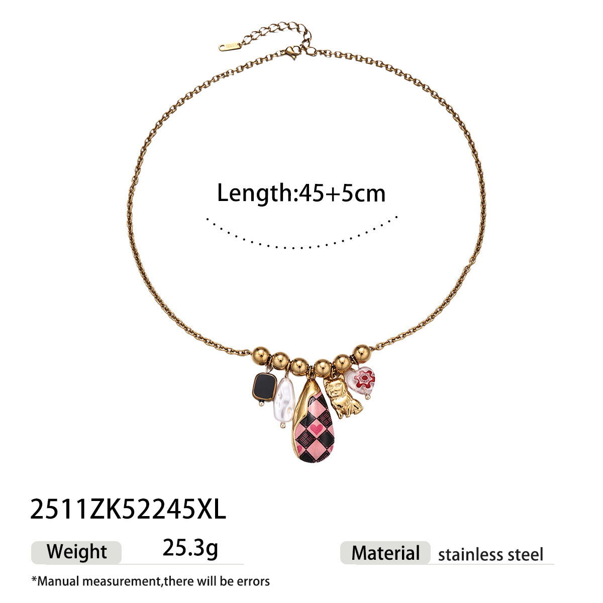 Wholesale Stainless Steel Oil-dripping Pendant Necklace