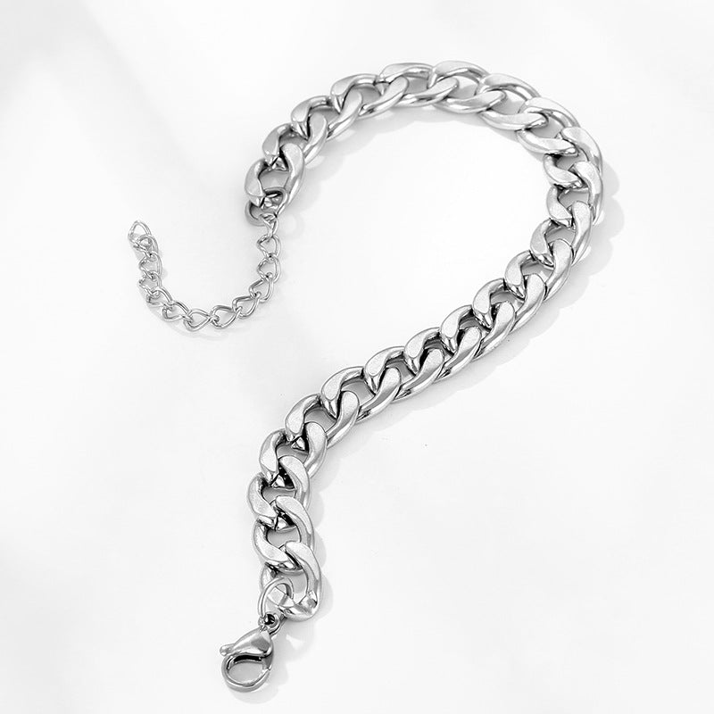 Wholesale stainless steel men's bracelet personality all-match fashion trend hip-hop jewelry