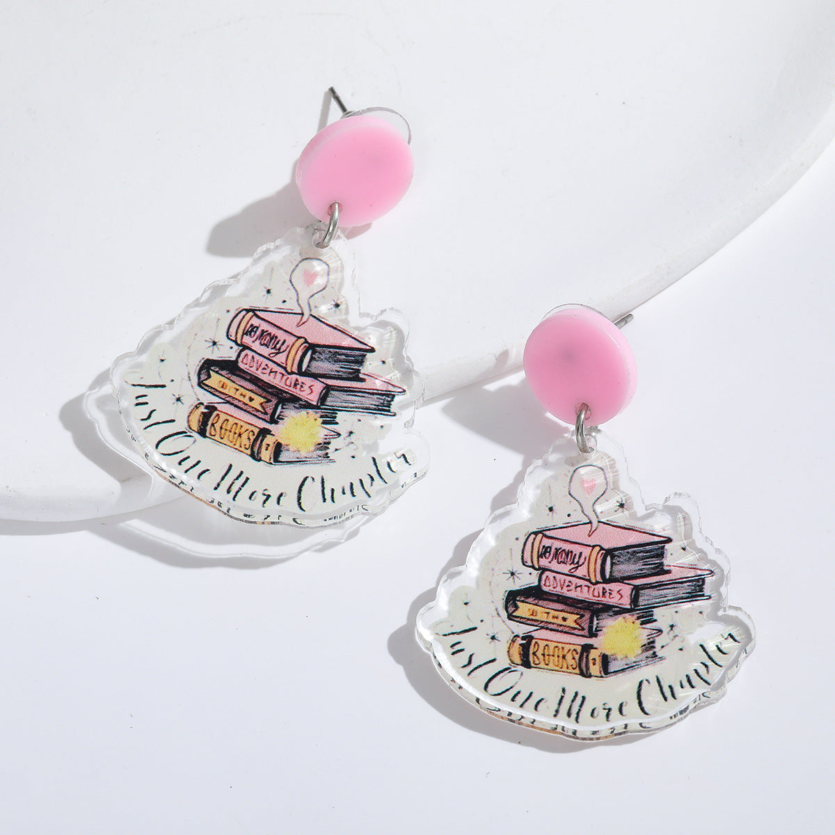 Wholesale Teacher's Day teach glitter acrylic earrings campus teacher earrings cute jewelry