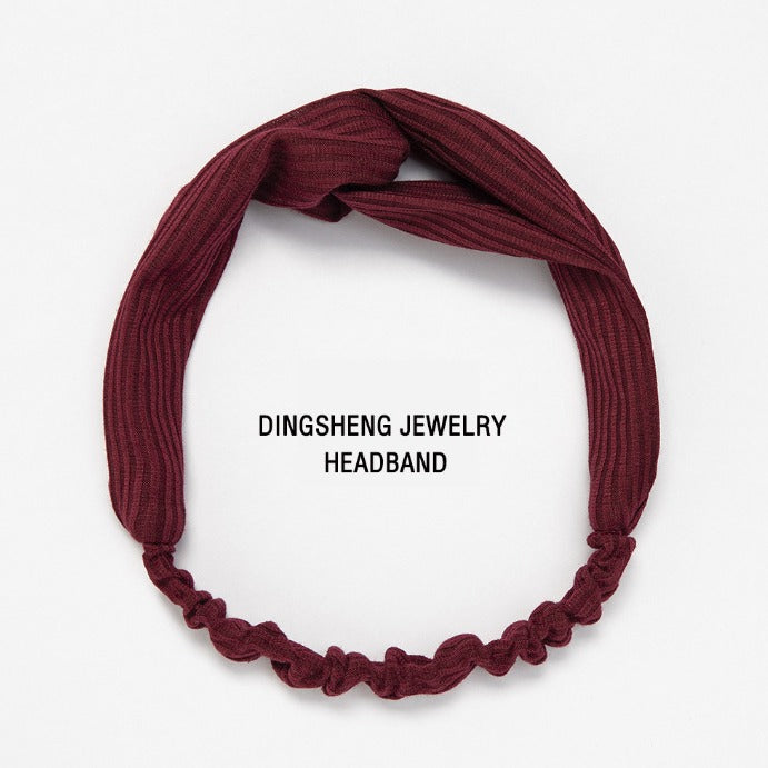 Wholesale Knitted Headband Face Wash Hair Band Solid Color Elastic Hair Band Yoga Sports Hair Band Headband Women