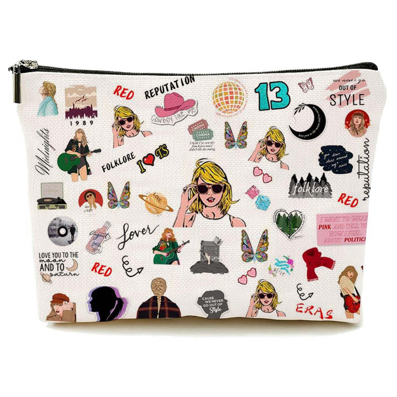 Wholesale Cotton and Linen Nurse Letter Print Storage Waterproof Linen Cosmetic Bag