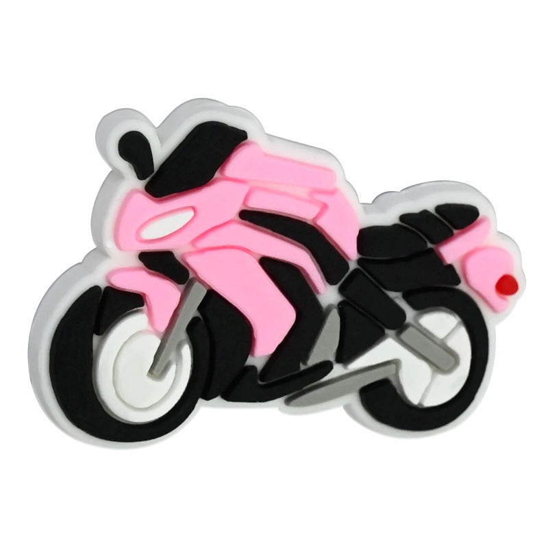 Wholesale Random 100pcs Motorcycle Beads PVC Soft Rubber Beads Focal Beads