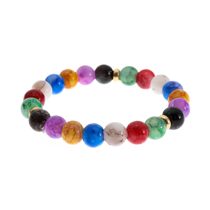 Wholesale Natural Volcanic Stone Colorful Bracelet