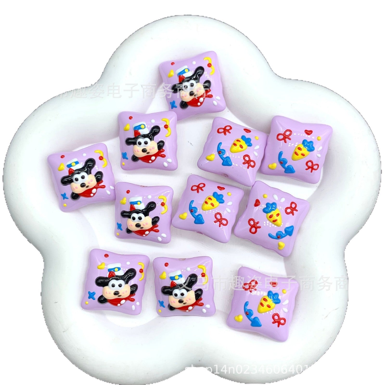 Wholesale 10pcs Cute cartoon throw pillow Acrylic Beads