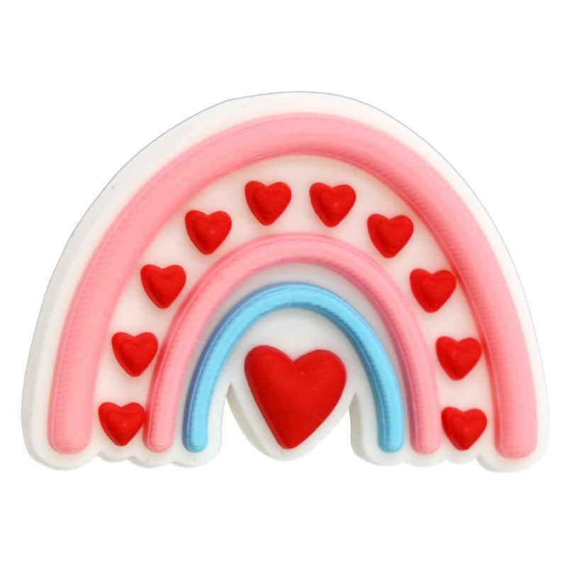 Wholesale  Random 100pcs/pack Valentine' s Day Beaded Series  Focal Beads