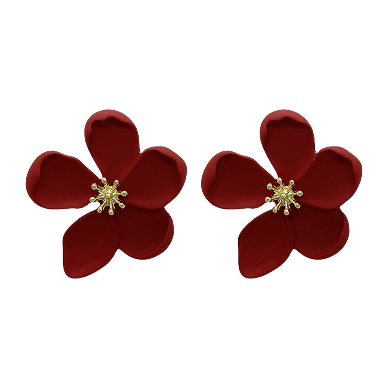 Wholesale Vintage Romantic Flower Metal Earrings