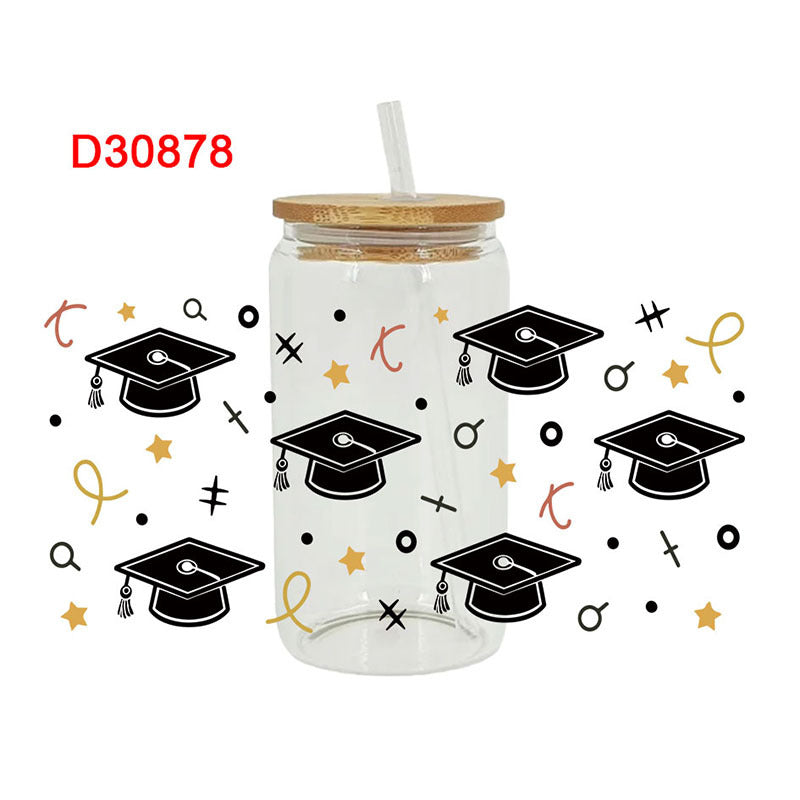 Wholesale Bow Graduation Season 16oz Cup UV DTF Wraps