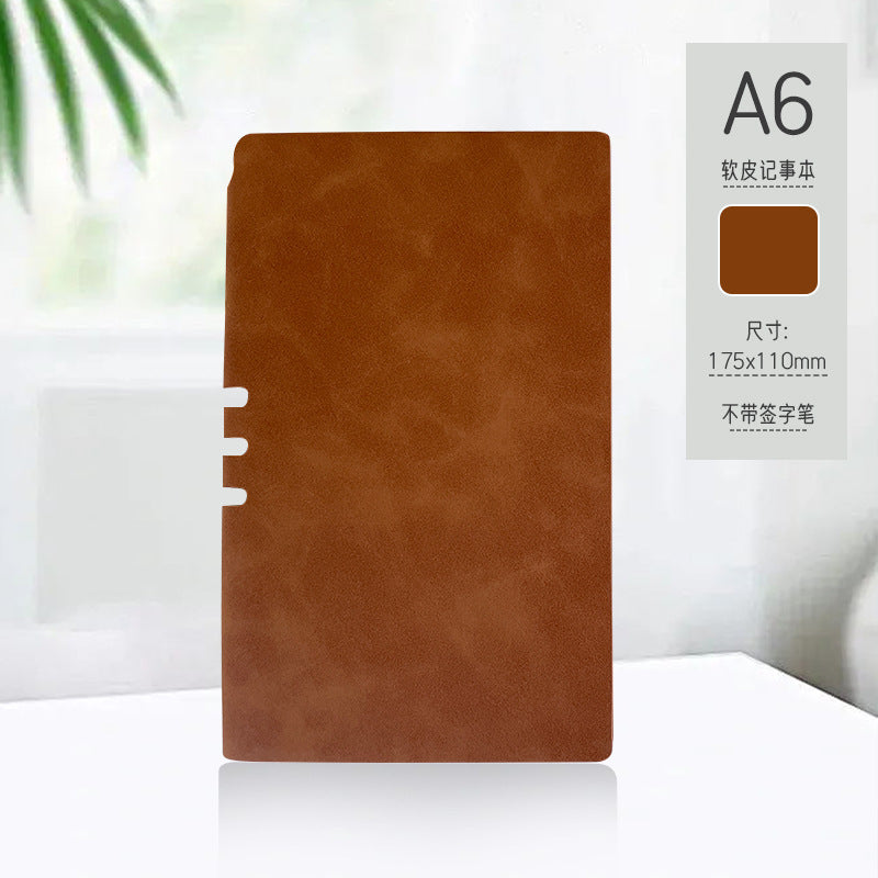 Wholesale A6 notebook with leather cover,  small notebook