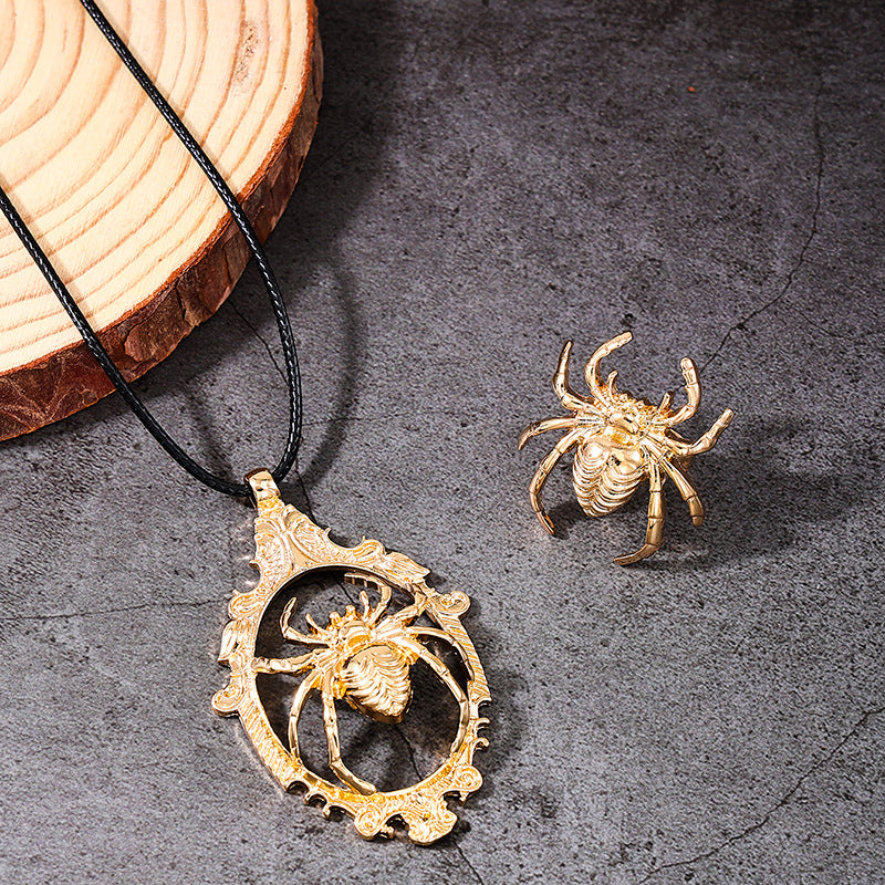 Wholesale Street Style Metal Necklace Ring Jewelry Sets