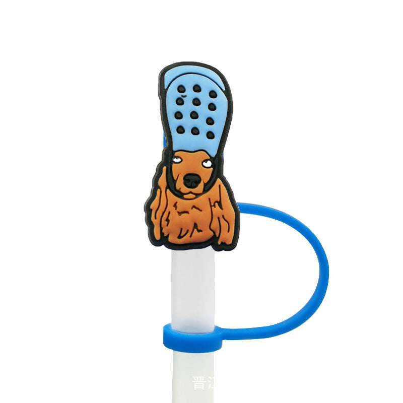 Wholesale 20pcs PVC Rainbow American Straw Tube Cap