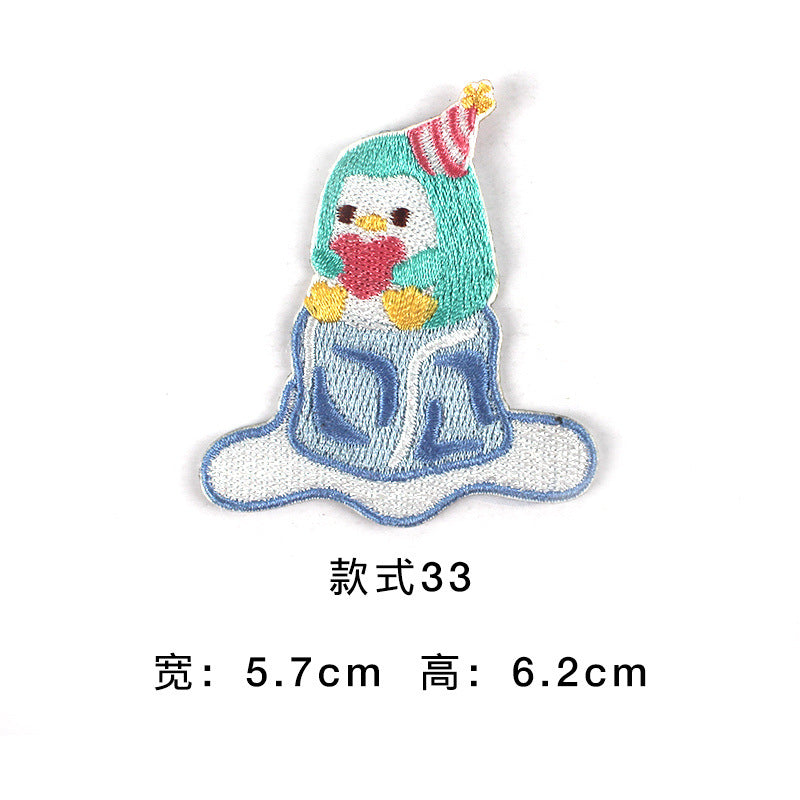 Wholesale Trendy Self Adhesive Astronaut Star Embroidered Patches Non Woven Fabric DIY Decorative For Bags Shoes Clothing Towels