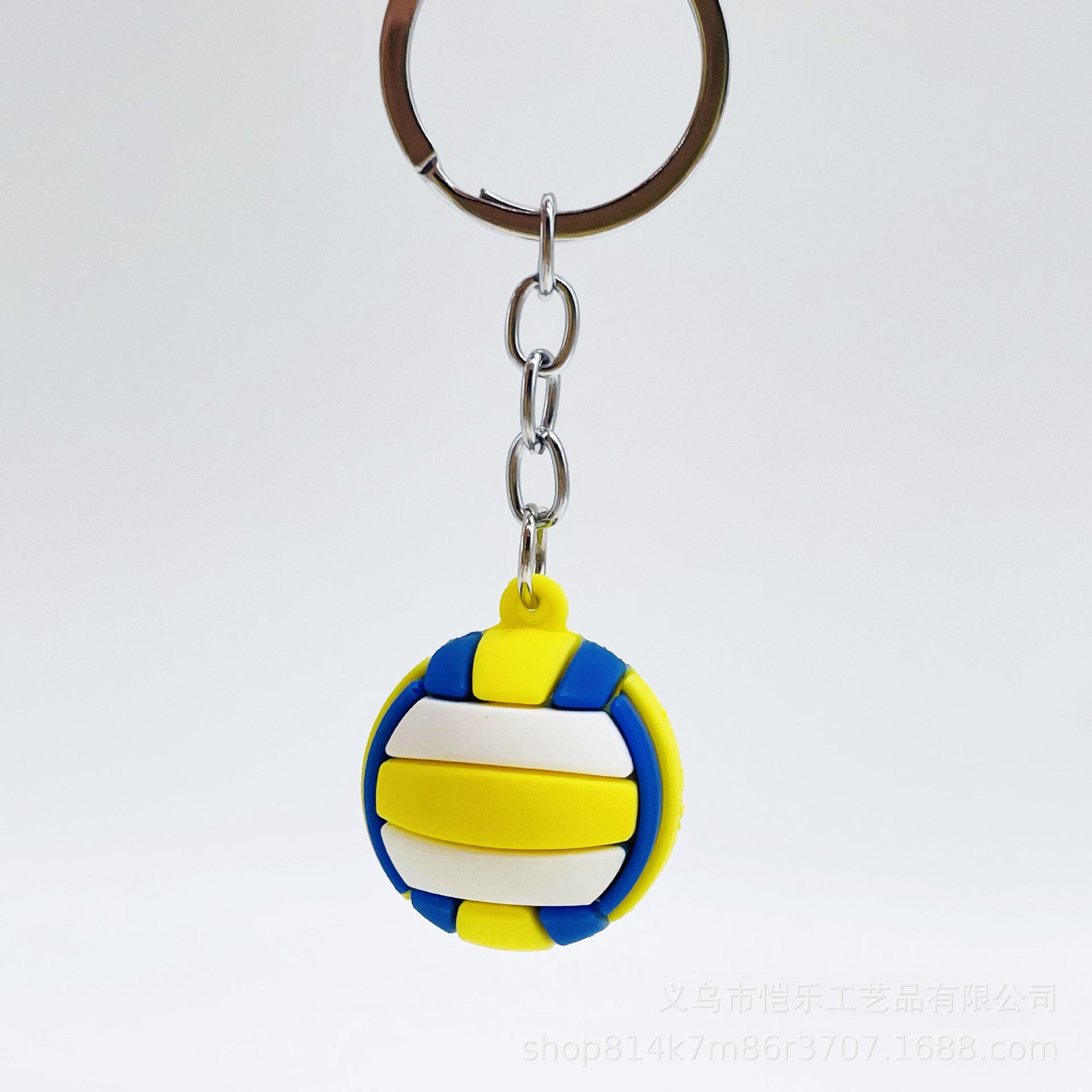 Wholesale Creative soft rubber simulation football keychain