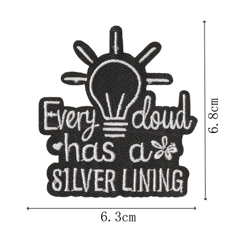 Wholesale Trendy Letter Embroidered Iron On Patches Set Of 9 Stylish DIY Craft Supply For ets Bags Towels