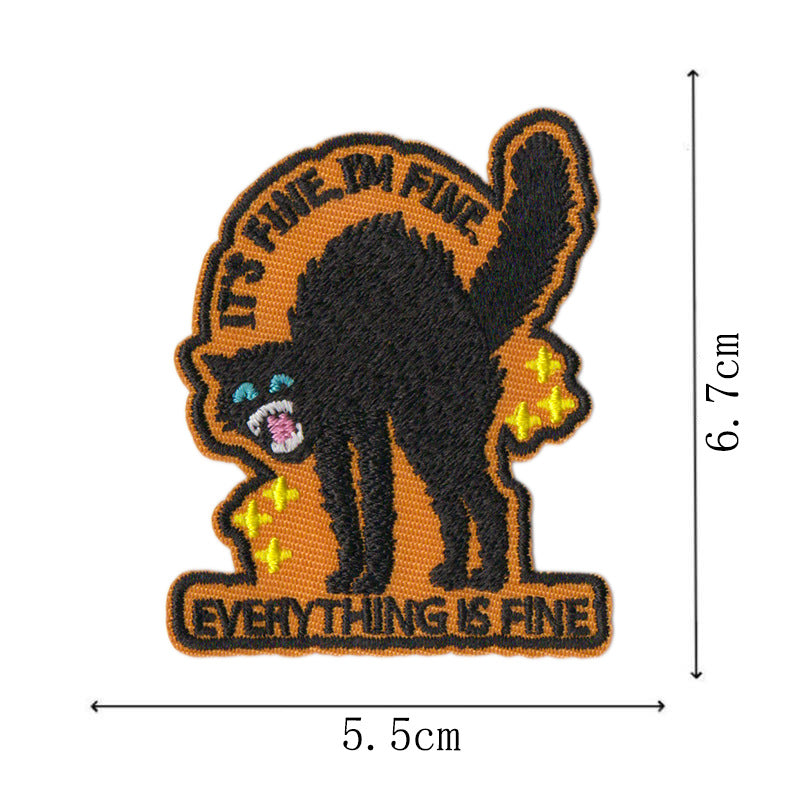 Wholesale Fun Badge Goose Cat Graphic Cloth DIY Patches