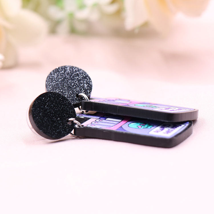 Wholesale Eye Skull Valentine's Day Shining Acrylic Earrings