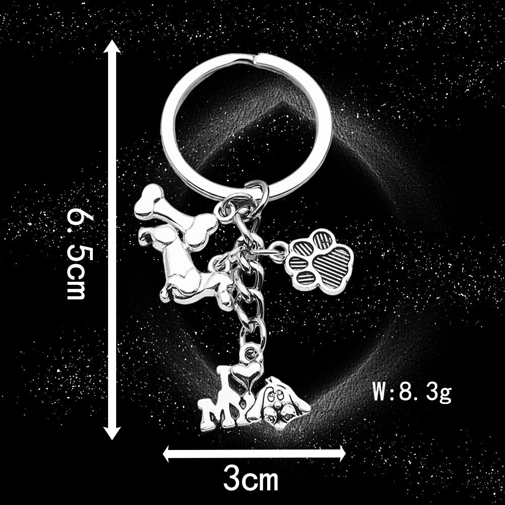 Antique silver oil drop key creative accessories