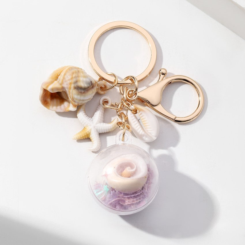 Wholesale Seaside Vacation Shell Conch Sea Star Keychain