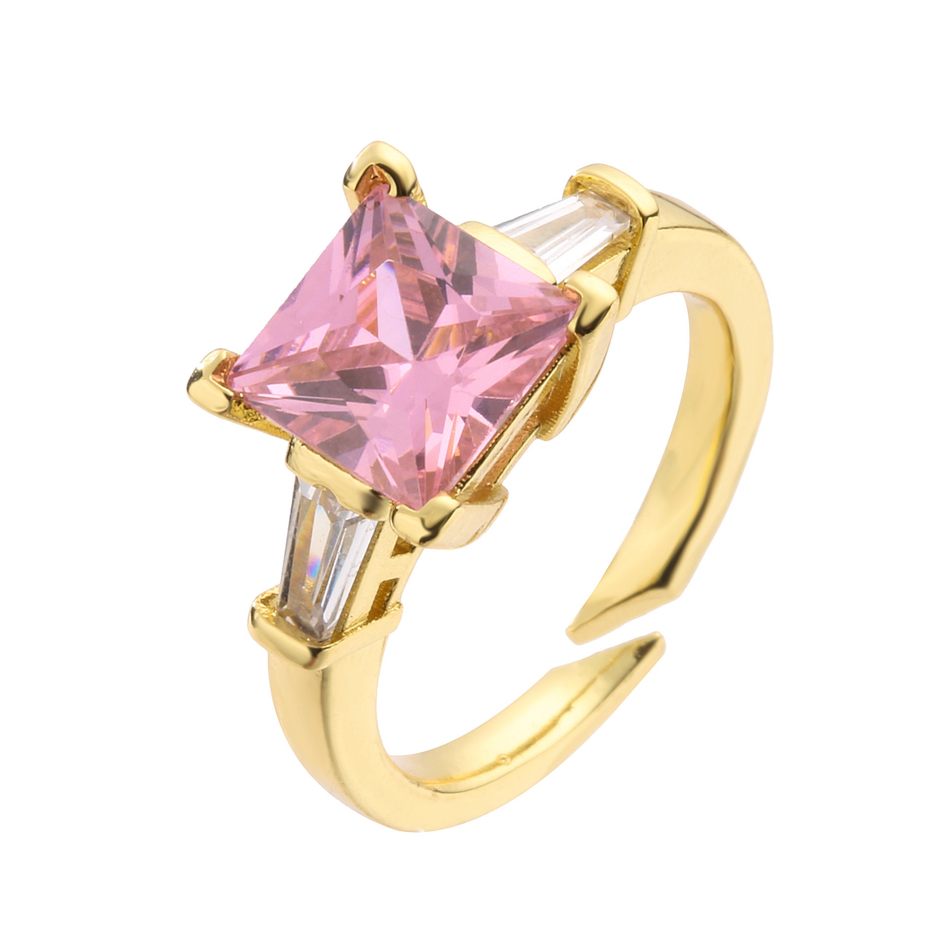 Wholesale Fashion Love Geometric Opening Adjustable Ring