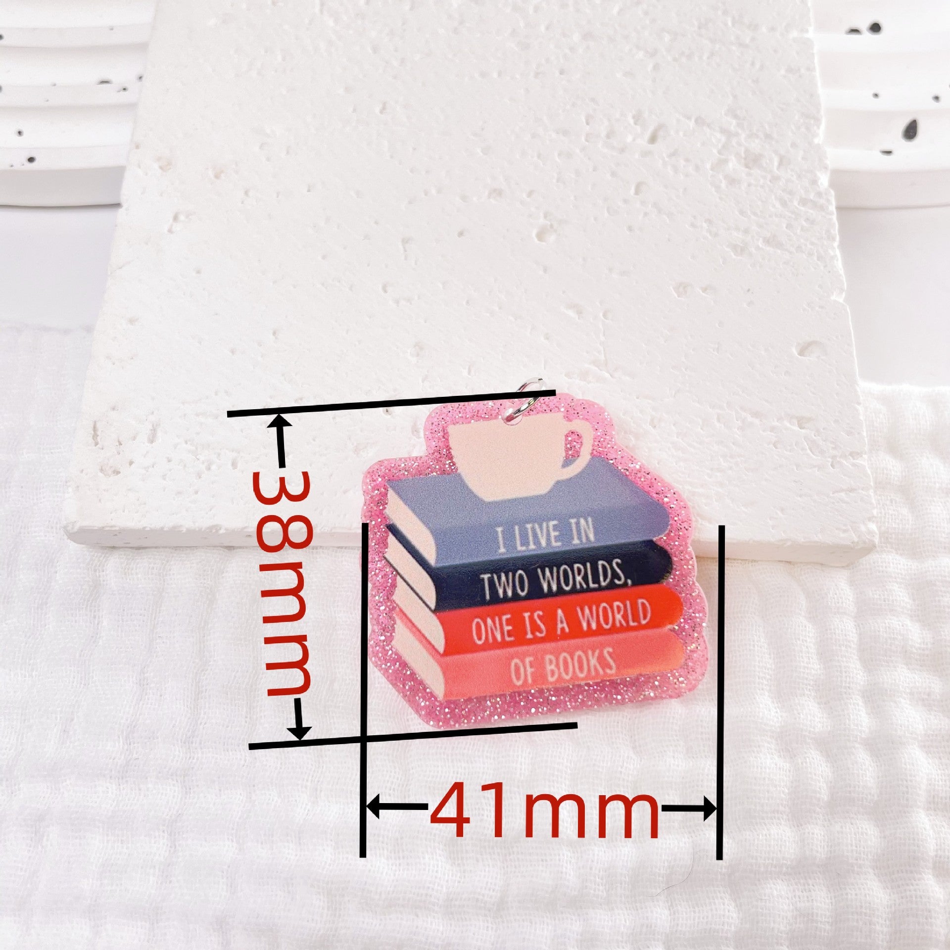 Wholesale 10pcs Acrylic Glitter Version of The Back-to-school Season Earrings Small Pendant DIY Accessories