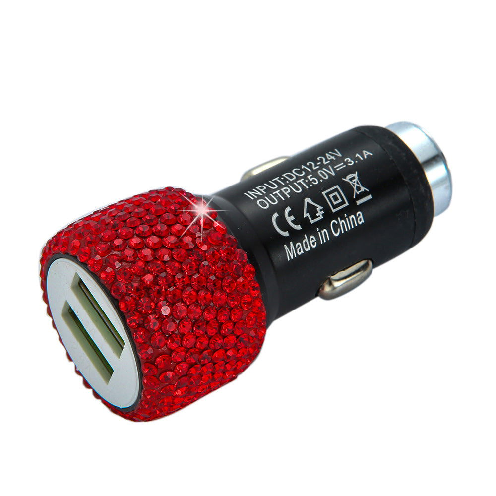 Wholesale Car Charger Fast Charging Dual Usb One Drag Two Multifunctional Aluminum Alloy Car Charging Head Drill Safety Hammer